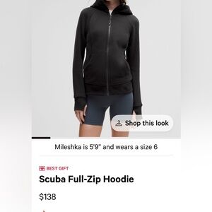 Lululemon Women’s Scuba Full Zip Sweatshirt